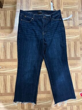 Talbots Dark Blue Cropped barely bootcut Jeans